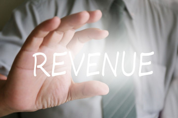 businessman hand, revenue