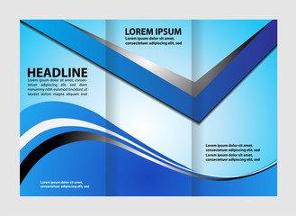Tri-fold Brochure Design and Catalog Vector Concept Template
