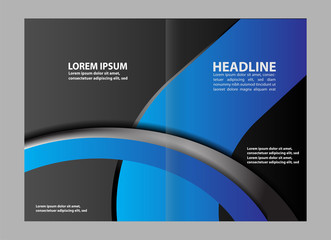 Fototapeta premium Bi fold business brochure vector template 