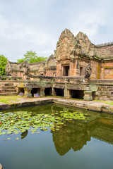 Fototapeta na wymiar Phanom Rung Historical Park is Castle Rock old Architecture about a thousand years ago at Buriram Province,Thailand