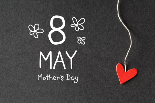 8 May Mothers Day message with paper hearts