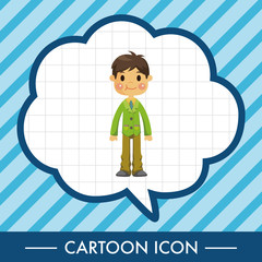 boy man cartoon theme elements