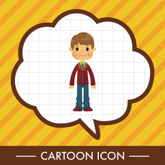 boy man cartoon theme elements