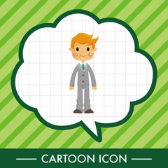 boy man cartoon theme elements
