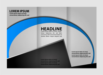 brochure design template vector trifold abstract
