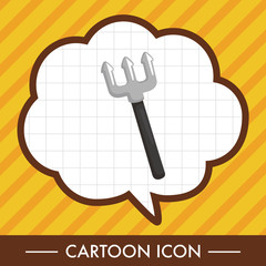 Halloween devil fork theme elements