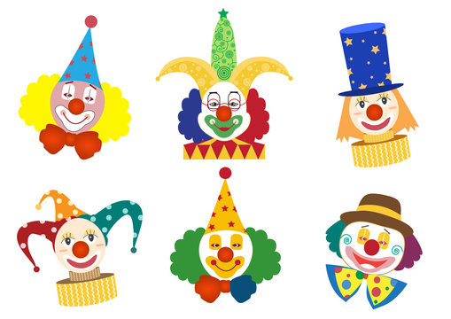 happy clown face clipart