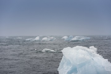 Icebergs at glacier lagoon 