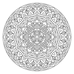 Abstract Flower Mandala. Decorative ethnic element for design.