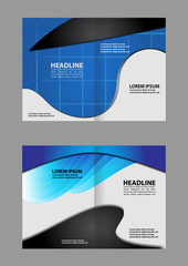 Corporate bi Fold Brochure vector illustration
