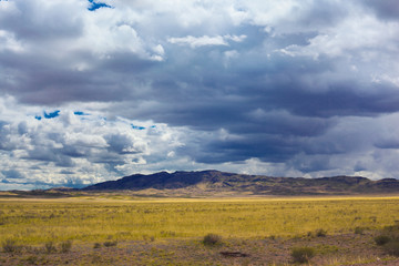 Fototapeta premium Landscape with mountains, Kazakhstan