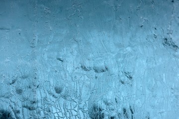 Blue icebergs closeup