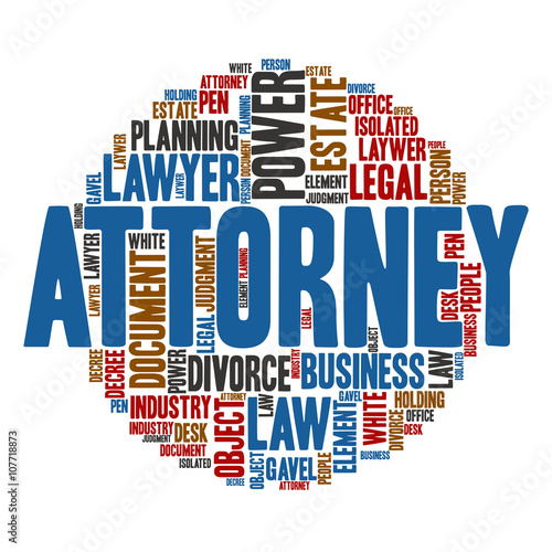 "Attorney ,Word cloud art background" Stock image and royaltyfree
