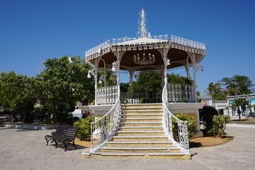 Gazebo in the town square in San Jose Del Cab