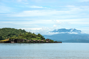 Beach houses near Paraty, Rio de Janeiro state, Brazil