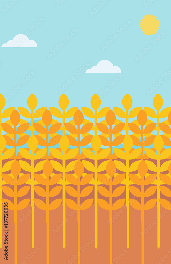 Poster background of wheat field.