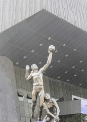 the sculpture in sichuan gymnasium,china