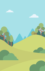 Background of mountain landscape.