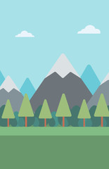 Background of mountain landscape.