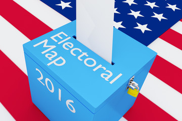 Fototapeta premium Electoral Map 2016 election concept