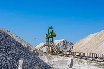 warehouse production in quarry blue clay © Wingedbull