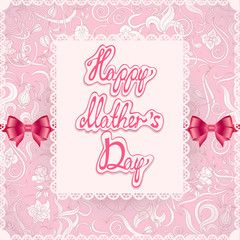 Vintage Happy Mothers's Day Typographical Background