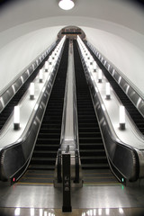 Escalator Down To The Metro