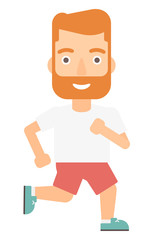 Sportive man jogging.