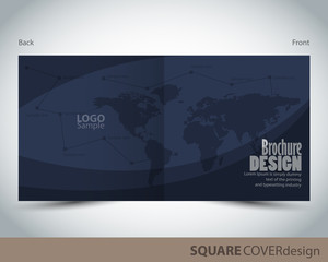 Square cover design template, vector brochure, flyer. Can be used as concept for your graphic design