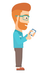 Man using mobile phone