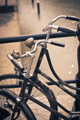 Fototapeta na wymiar Bikes in the city