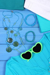 Clothing for woman and accessories for vacation and summer