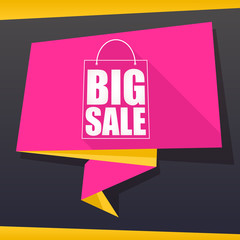 Big sale origami banner.