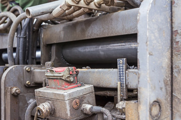 Fragment of the engine hydraulic system.