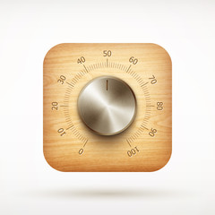 music metal volume knob app icon on rounded corner square