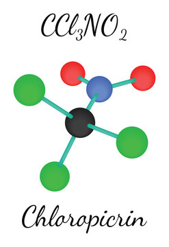 CCl3NO2 chloropicrin molecule