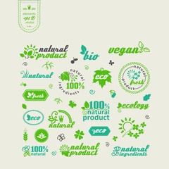 Elements for design - natural products and food.