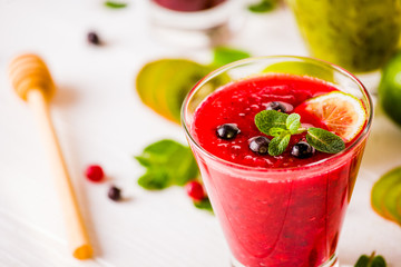fresh berry and fruit smoothies
