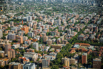 Fototapeta na wymiar Panoramic view of Santiago de Chile