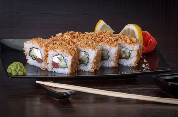 sushi, rolls, food