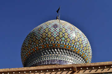 the top of a mosque in Shiraz, Iran