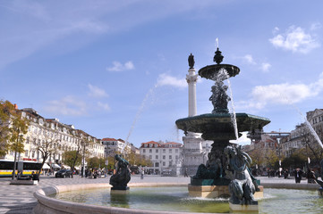 Rossio square in Lisbon, Portugal