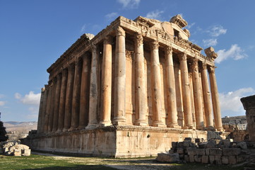 The temple of Bacchus in Baalbek, Lebanon