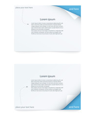 paper card with curled corner