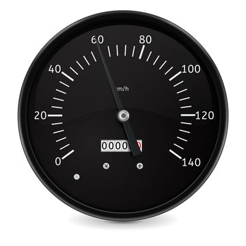 Speedometer. Retro Speed gauge