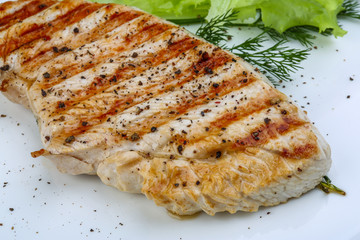 Grilled turkey steak