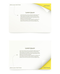paper card with curled corner