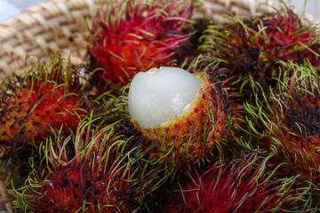 Fresh ripe sweet rambutan