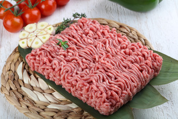 Micned raw Beef