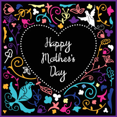 Happy Mother's Day vector illustration. Greeting card